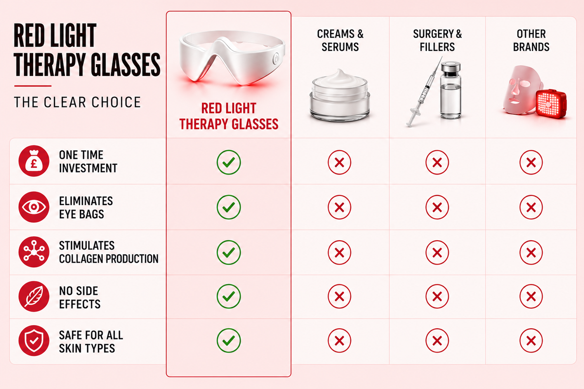Red Light Therapy for Eyes Bags, Puffiness & Dark Circles
